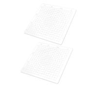 IWOWHERO Pannello Acrilico Trasparente Quadrato 2 Pezzi 18,5x18,5 Cm per Argilla Polimerica, Tavola Antiaderente per Modellazione e Progetto Artistico, per Casa, Scuola e Viaggi