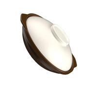 IWOWHERO Pentola di Terracotta da 1,4 Quart per Cucinare Riso con Coperchio, Resistente al Calore con Distribuzione Uniforme del Calore, per Ricette di Cucina Asiatica