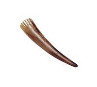 IWOWHERO Pettine Corno Di Bue Naturale Per Massaggio Acupunturale e Pulizia Del Capelluto Manico Lungo Antistatico e Portatile Benefico Per e Capelluto