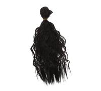 IWOWHERO Pezzo parrucca di ricci parrucche parucca fermagli per finti umano parrucca di mossi parrucca di estensione delle donne Filo ad alta temperatura Black