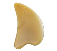 IWOWHERO Piastra in Corno Di Yak Per Gua Sha Corpo e Viso Raschiatore Corpo Portatile e Sicuro Strumento Per Sollievo Cervicale Schiena e Occhi Design Ergonomico e Durevole