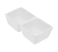 IWOWHERO Porta Caramelle Quadrato in Ceramica senza Coperchio Contenitore per Confetture e Cubetti Set da 2 Pezzi Impilabile e Compatto per Uso Domestico e Ristorazione