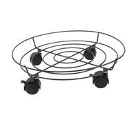 IWOWHERO Porta Rullo per Bonsai in Metallo Nero Base Mobile e Ruote, Supporto per Bombola in Acciaio e Vasi da Giardino, Adatto a Uso Domestico e Terrazzi