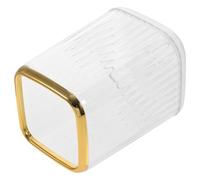 IWOWHERO Portapennelli e Pennelli Trucco Trasparente Bianco Organizer Desktop per Ufficio e Studio Multiuso per Pennelli Make Up Mascara e Accessori Cosmetici Design Stabile e Leggero