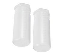 IWOWHERO Portaspazzole Trasparente Per Barba 2 Pezzi, Custodia Portatile Regolabile Antiurto Con Tappo, Contenitore Compatto Per Pennelli Da Viaggio Uomo e Salone