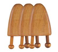 IWOWHERO Raschietti per Massaggio Corpo in Legno 3 Pezzi Strumenti per Automassaggio Muscolare Tavole e Piastre Massaggianti per Sollievo Dolori e Rilassamento per Uso Domestico e