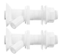 IWOWHERO Rubinetto a Pulsante Bianco in Plastica 2 Pezzi Ricambio per Rubinetto Distributore D’Acqua Compatibile Refrigeratori per Brocche da Galloni Facile Installazione e Uso senza