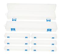 IWOWHERO Scatola Porta Penne per Acquerelli 8 Pezzi in Plastico Trasparente, Astuccio Portatile per Studenti e Insegnanti, Organizer per Pennelli e Pastelli