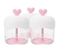 IWOWHERO Schiumatore per Bolle Manuale Viso 3 Pezzi, Tazza Schiuma Detergente Trasparente Rossa, Produttore Schiuma Veloce Portatile per Pulizia Viso e Viaggi