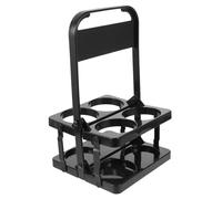 IWOWHERO Secchiello Pieghevole per Bottiglie con Portabottiglie per Ktv e Feste per Trasporto e Stoccaggio Bevande Design Resistente Nero