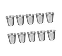 IWOWHERO Set 10 Bicchieri Impilabili per Comunione in Acciaio Inossidabile 304, Tazze Religiose Compatte e Leggere, per Cerimonie e Uso in Chiesa