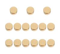 IWOWHERO Set 15 Pezzi Attrezzi per Unghie Rotanti in Lega Bronzo Antico 5x5x2,8 Mm Micro Cuscinetti per Decorazioni Nail Art 3d, Ciondoli Girevoli Oro per Cristalli e Porta Gemme,