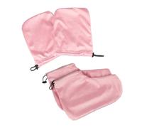 IWOWHERO Set 2 Paia Guanti e Copripiedi in Cotone per Terapia di Paraffina Accessori per Trattamento Mani e Piedi Uso Spa e Domestico Rosa per Massimizzare L’Idratazione della Pelle