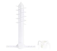 IWOWHERO Set 2 Pezzi Ancoraggi per Ombrellone da Spiaggia in ABS Bianco Accessori Fissaggio a Terra a 5 Rotazioni Resistente al Vento per Uso Esterno in Spiaggia e Giardino