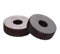 IWOWHERO Set 2 Ruote Zigrinate Diagonali in Acciaio per Utensili Zigrinatrice Lineare Grezza di Ricambio Strumento per Motivo Superficiale Antiscivolo e Resistente