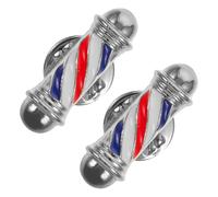 IWOWHERO Set 2 spille per capelli stile vintage con logo barber, multifunzionali e portatili, per parrucchieri e decorazioni barber shop