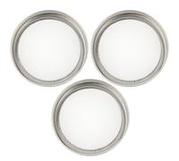 IWOWHERO Set 3 Pezzi Coperchi in Acciaio 304 per Barattoli Filtro Fine Colino per Germinazione di Semi Piccoli Adatti per Conserve e Coltivazione di Germogli Freschi