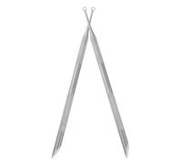 IWOWHERO Set 3 Pezzi Spingi Cuticole a Doppia Testa in Metallo Argentato con Punta Obliqua e Anello Rotondo, Strumento la Pulizia e Rimozione Cuticole Professionale per Manicure