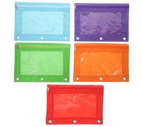 IWOWHERO Set 5 Pezzi Taschine Porta Documenti Oxford Resistente Cerniera, Tasche per Raccoglitori B5, Borsa Organizzatrice per Ufficio e Scuola, Tocco Confortevole