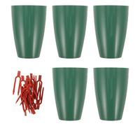 IWOWHERO Set 5 Vasi da Vivaio per Fragole con Forca Ancoraggio, Contenitori in Plastica Drenanti e Riutilizzabili, Vasi per Giardinaggio Interni ed Esterni Adatti a Fiori, Verdure e Frutta