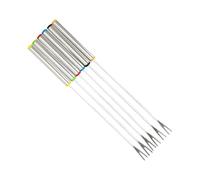 IWOWHERO Set 6 Forchette da Fonduta Colore Casuale in Inossidabile Manico Termoisolante e Corpo, Colori Assortiti per Formaggi, e Camping Outdoor