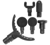 IWOWHERO Set 6pezzi Teste per Massaggiatore Corpo in Abs Nero, Adattatori per Pistola Massaggiante, Riduce la Tensione Muscolare, Facili da Conservare, per Atleti e Runner