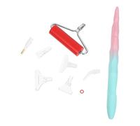 IWOWHERO Set 8 Pezzi Strumenti per Pittura con Strass, Penna per Trapano a Punta e Rullo di Precisione, Accessori Fai da Te per Applicazione Gemme, Kit Artistico per Mosaici e Decorazioni