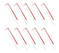 IWOWHERO Set da 20 Pali Solidi per Girandola Fai da Te in PVC, Bastoncini per Mulino a Vento da Giardino, Accessori per Progetti Personalizzati in Bianco e Rosso