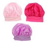 IWOWHERO Set da 3 Cuffie Elastiche per Visiera Larga, Cappelli da Notte in Poliestere, Protezione Chioma, Comodi e Traspiranti per Dormire