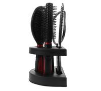 IWOWHERO Set Spazzole Chioma Specchio Rosso in Plastica per Parrucchieri e Uso Domestico, Pettine Massaggiante Elimina Nodi e Aderisce al Cuoio Capelluto