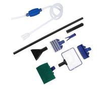 IWOWHERO Sifone Pulitore Acquario Manuale con Pompa d Aria per Cambio Acqua Lavaggio Sabbia e Rimozione Detriti Con Filtro Protettivo per Pesci e Piante per Acquari Piccoli e Medi