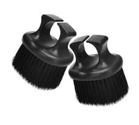 IWOWHERO Spazzola per Chioma Uomo Design ad Anello 2 Pezzi Set Setole in Nylon e Corpo in Pp, Facile da Impugnare per Pulizia e Styling della Barba, per Uso Personale e All'aperto