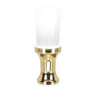 IWOWHERO Spazzola per Collo da Barbiere Dorata Spolverino per Chioma Spezzati Impugnatura in Plastica Strumento Leggero per la Pulizia di Viso e Corpo in Salone Professionale