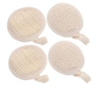 IWOWHERO Spugna di Luffa Naturale per Doccia, Panno Scrub Corpo Rotondo in Cotone, Flessibile, per Esfoliare la Pelle in Spa e Bagno