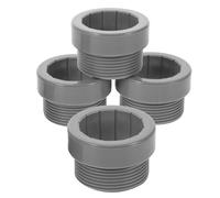 IWOWHERO Stabilizzatore per Palo Ombrellone da Piscina 4 Pezzi Adattatore per Manicotto Filettato Supporto Resistente al Vento in PP Grigio Compatibile Basi Ombrelloni da Esterno