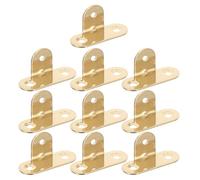 IWOWHERO Staffa Angolare a T in Ottone Ispessito 90 Gradi Connettore Angolare per Mobili 10 Pezzi per Mensole Armadi Librerie Fissaggio Stabile e Resistente