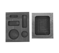 IWOWHERO Stampi in Grafite per Fusione Metalli 2 Pezzi - Crogioli Resistenti al Calore Ultraelevato, Distribuzione Termica Uniforme, Antiossidanti - Strumenti per Raffinazione Oro,