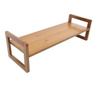 IWOWHERO Supporto Monitor in Legno per Scrivania Alzata Ergonomica per Computer e Laptop Base Robusta e Resistente per Casa e Ufficio Supporto Schermo per Migliorare Postura e Comfort