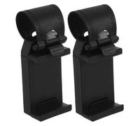 IWOWHERO Supporto per Smartphone Auto Nero in Plastica 2 Pezzi, Supporto da Volante Regolabile, Fissaggio Sicuro, Facile Installazione, per Telefonino in Auto e Navigazione