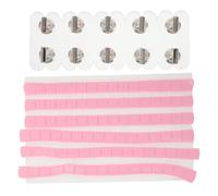 IWOWHERO Supporto per Unghie Finte in Acrilico Rettangolare con Base Opaca Set da 1 con 10 Pezzi Argentati e 96 Pezzi Argilla Adesiva Espositore per Nail Art e Supporto per Manicure da