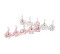 IWOWHERO Supporto per Unghie Finte in Resina Trasparente Design a Cuore e Striscia Set da 2 Pezzi per Mano Pratica di Nail Art Espositore Portatile per Esercizi di Manicure