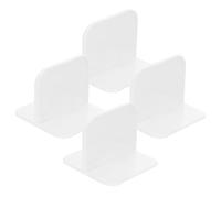 IWOWHERO Supporto Stabilizzatore per Box da Casa 4 Pezzi in Plastica Antiscivolo Bianco Base Adesiva Accessori la Stabilizzazione del Box per Pavimenti Diversi