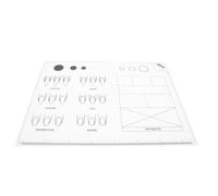 IWOWHERO Tappetino in Silicone Bianco per Applicazione Unghie Acriliche, Pad Flessibile per Pratica e Apprendimento, per Uso Professionale e Personale