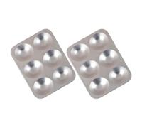 IWOWHERO Tavolozza per Pittura in Alluminio 6 Fori Multiforo Set 2 Pezzi Supporto Leggero per Miscelazione Pigmenti Acquerelli e Oli Adatta per Studenti e Artisti Professionisti