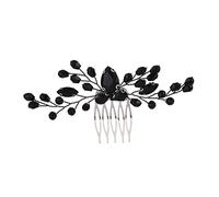 IWOWHERO Ti Presento Un Titolo Per Tuo Prodotto Che Rispetta Tutte Le Indicazioni Fornite Pettine Per Cristallo Nero Con Strass Per Sposa e Damigelle Accessorio Elegante Per Cerimonie e