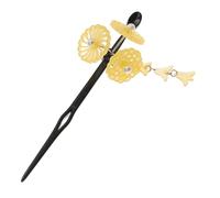 IWOWHERO Tornante copricapo di perle asiatico bacchette per accessori per spilla francese bacchette per per le donne bastoncini per lunghi acrilico Yellow