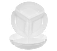 IWOWHERO Vassoio per Tavolozza di Plastica 3 Pezzi 3 Scomparti, Tavolozza per Pittura a Olio e Acquerello, per Pittori e Uso in Atelier di Arti Tradizionali