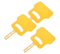 IWOWHERO Ventilatore Manuale per Barbecue Portatile Set da 3 Pezzi, Ventaglio Multiuso Leggero in Plastica Gialla per Supporto Fiamma, per Grigliate All’aperto e Campeggio