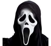IWTBNOA Ghostface Maschera di Halloween, Ghostface Mask, Scream Maschera, Horror Ghostface Mask Scream per Bambino Adulto, Ghost Face Cosplay, Maschera Scary Movie, Maschera Spaventosa in Lattice