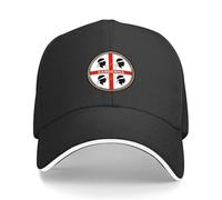 IWURYCX Cappello da Baseball Sardegna Quattro Mori Bandiera di Sardegna Cappello Divertente Cappello da Pesca Nero Uomo Donna Regali Natalizi Maschili